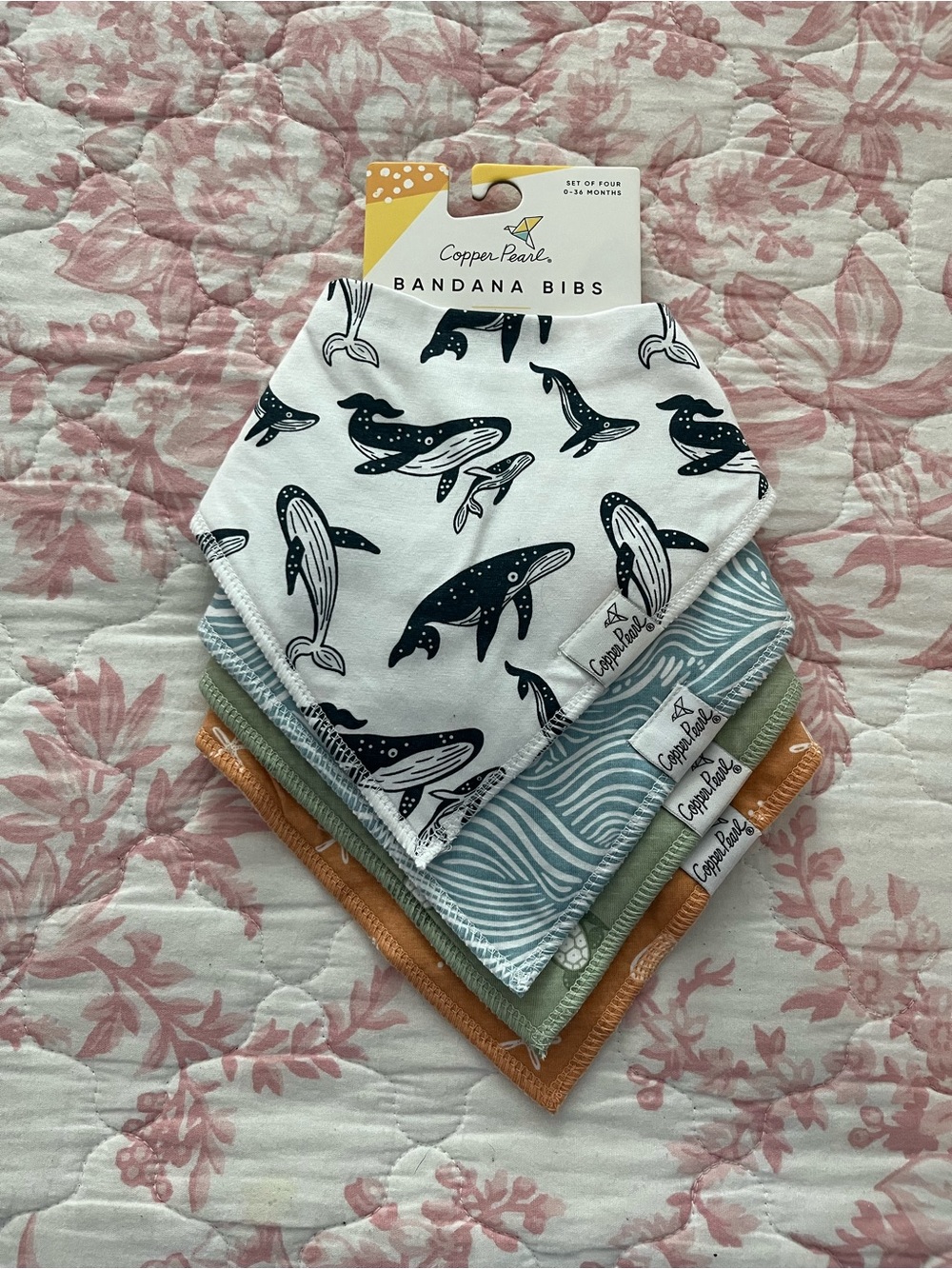 Copper Pearl Bandana Bibs Set, 4 packβCove